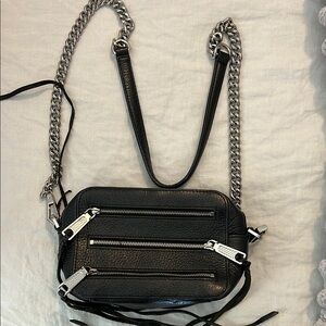 Black Leather Crossbody Bag